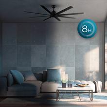 EnergySilence Aero 7200 Pro Ventilador de techo con motor DC de 40 W y 72 pulgadas, 6 velocidades, 8 aspas, temporizador hasta 4 horas, control remoto, modo winter/summer.