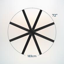 EnergySilence Aero 7200 Pro Ventilador de techo con motor DC de 40 W y 72 pulgadas, 6 velocidades, 8 aspas, temporizador hasta 4 horas, control remoto, modo winter/summer.