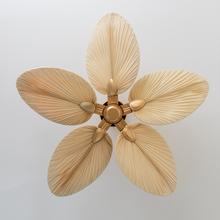EnergySilence Aero 5200 Natural Palm Ventilador de techo de diseño con motor DC de 38W, 50 pulgadas,control remoto, 5 aspas, 6 velocidades,  modo winter/summer y temporizador de 2,4 y hasta 8 horas.
