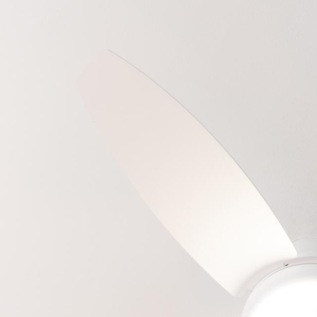EnergySilence Aero 4200 WhiteWood Ventilateur de plafond de 53 W et 42" avec lampe LED de 15 W, 3 teintes sélectionnables, télécommande, minuterie sélectionnable, 3 vitesses et 5 pales.