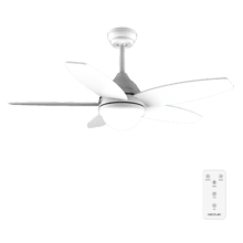 EnergySilence Aero 4200 LightWood Ventilador de techo de 49W y 42” con luz LED de 15W, 3 tonalidades seleccionables, mando a distancia , temporizador seleccionable, 3 velocidades y 5 aspas.