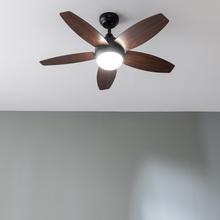 EnergySilence Aero 4200 Black&DarkWood Ventilador de techo de 53W y 42” con luz LED de 15W, 3 tonalidades seleccionables, mando a distancia , temporizador seleccionable, 3 velocidades y 5 aspas.