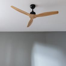 EnergySilence Aero 5270 Black&LightWood Ventilador de techo de 40 W y 52" con motor DC, mando a distancia, doble altura, temporizador, modo winter-summer.
