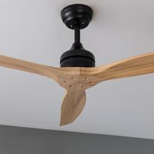 EnergySilence Aero 5270 Black&WhiteWood Ventilatore da soffitto, 40 W e 52” con motore DC, telecomando, timer, doppia altezza e modalità winter-summer.