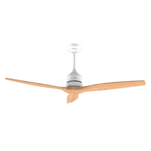 EnergySilence Aero 5270 WhiteWood 40W 52" Deckenventilator mit DC-Motor, Fernbedienung, doppelte Höhe, Timer, Winter-Sommer-Modus.