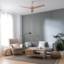 EnergySilence Aero 5270 WhiteWood Ventilatore da soffitto, 40 W e 52” con motore DC, telecomando, timer, doppia altezza e modalità winter-summer.