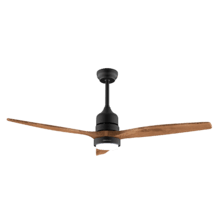 EnergySilence Aero 5275 DarkWood Ventilateur de plafond de 40 W et 52” avec moteur DC, télécommande, lampe LED, double hauteur, minuterie et mode Hiver-Été.