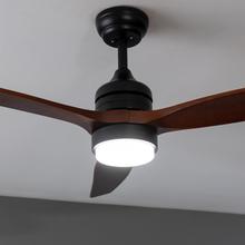 EnergySilence Aero 5275 DarkWood Ventilatore da soffitto da 40W e 52" con motore DC, telecomando, luce LED a doppia altezza, timer, modalità inverno-estate.