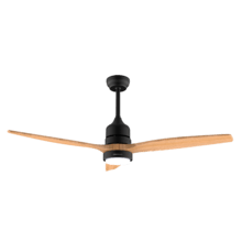 EnergySilence Aero 5275 Black&WhiteWood Ventilateur de plafond de 40 W et 52” avec moteur DC, télécommande, lampe LED, double hauteur, minuterie et mode Hiver-Été.