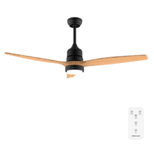 EnergySilence Aero 5275 Black&WhiteWood Ventoinha de teto de 40 W e 52’’ com motor DC, luz LED, dupla altura, controlo remoto, temporizador e modo Inverno/Verão.