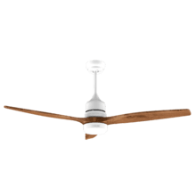 EnergySilence Aero 5275 White&BlackWood Ventoinha de teto de 40 W e 52’’ com motor DC, luz LED, dupla altura, controlo remoto, temporizador e modo Inverno/Verão.