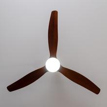 EnergySilence Aero 5275 White&BlackWood Ventilador de techo de 40 W y 52" , con motor DC, mando a distancia, luz LED ,doble altura, temporizador programable, modo winter-summer.