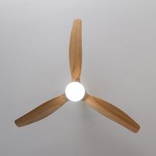 EnergySilence Aero 5275 WhiteWood Ventilador de techo de 40 W y 52" con motor DC, mando a distancia, luz LED doble altura, temporizador, modo winter-summer.
