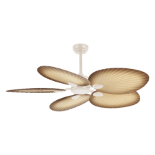 EnergySilence Aero 5200 Palm Ventilatore da soffitto da 36W, 52 pollici, con telecomando, motore DC incorporato, timer regolabile tra 1/2/4 e 8 ore, modalità inverno-estate, 6 velocità a scelta, con 5 pale rotanti.