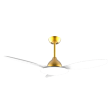 EnergySilence 4800 Light GoldWhite Ventoinha de teto de 48" com motor DC de 36 W, luz LED de 36 W, controlo remoto, temporizador, 6 velocidades e 3 pás.