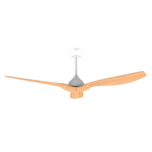 EnergySilence Aero 5200 WhiteWood Ventilateur de plafond de 40 W et 52” avec moteur DC, lampe LED de 32 W, télécommande, hauteur réglable, minuterie programmable et mode Hiver-Été.