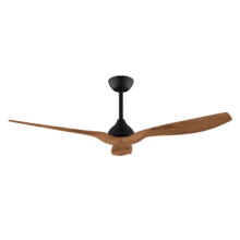 EnergySilence Aero 5200 BlackWood Ventilateur de plafond de 35 W et 52” avec moteur DC, lampe LED de 32 W, télécommande, hauteur réglable, minuterie programmable et mode Hiver-Été.