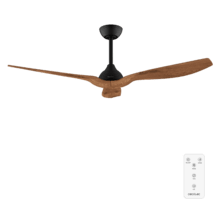 EnergySilence Aero 5200 BlackWood Ventilatore da soffitto con motore DC da 35W e 52", luce LED da 32W, telecomando, altezza regolabile, timer programmabile, modalità inverno-estate.