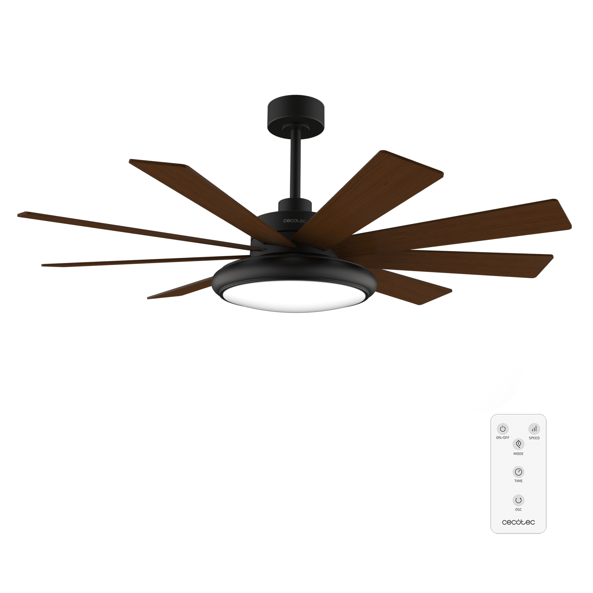 EnergySilence Aero 7000 Light Pro 36W 70" Deckenventilator mit 32W LED Licht, Fernbedienung, 6 Geschwindigkeiten, 9 Flügel, Winter-Sommer Modus.