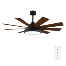 EnergySilence Aero 7000 Light Pro Ventilatore da soffitto da 36W, 70", con luce LED da 32W, telecomando, 6 velocità, 9 pale, modalità inverno-estate.