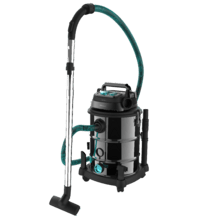 Conga Rockstar Wet & Dry Steel Pro Tool Aspirateur pour solides et liquides en métal pour une plus grande durabilité et résistance avec une capacité de 30 L et une puissance de 1600 W pour des finitions parfaites. Prise à outils et kit d'accessoires inclus pour optimiser le nettoyage.