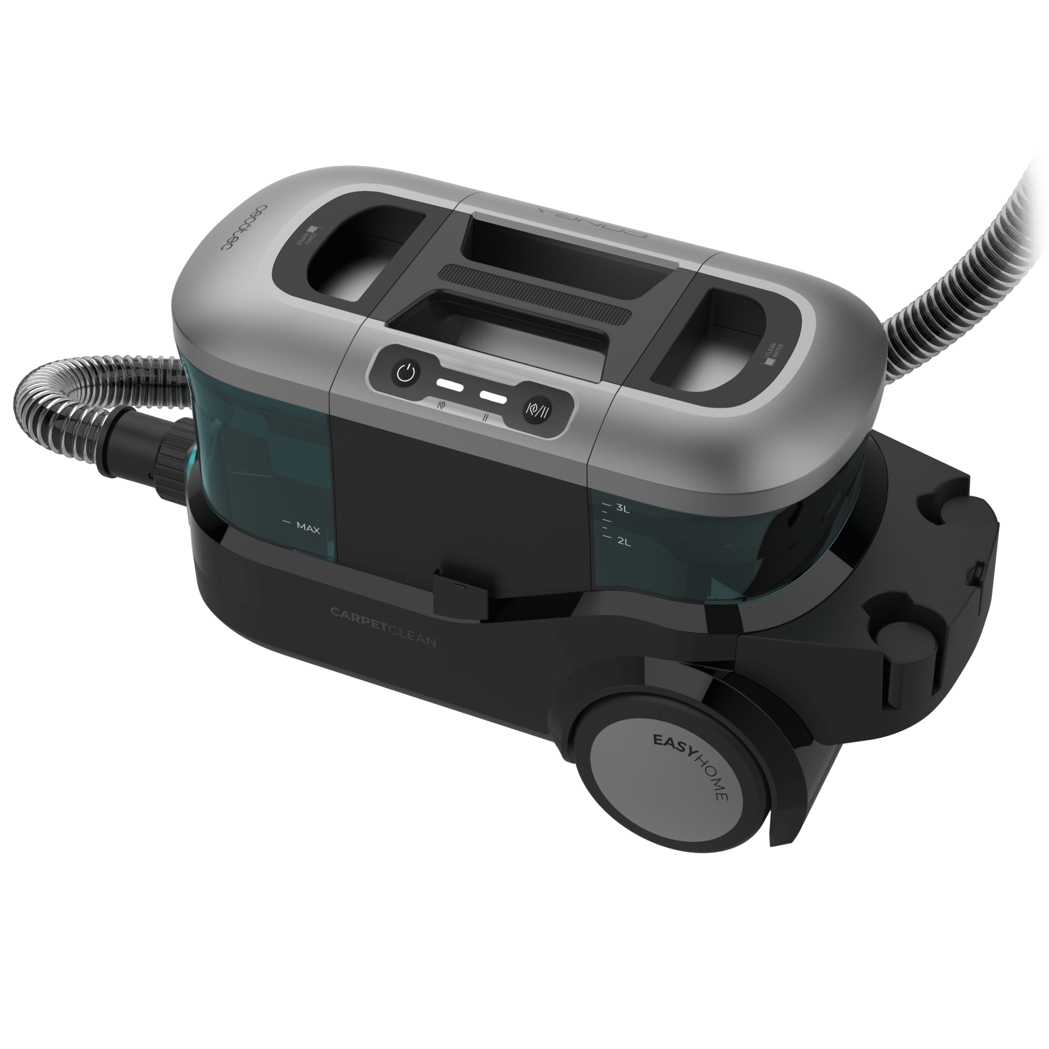 Aspirador limpiatapicerías Cecotec CarpetClean 10000 EasyHome vista superior con depósitos