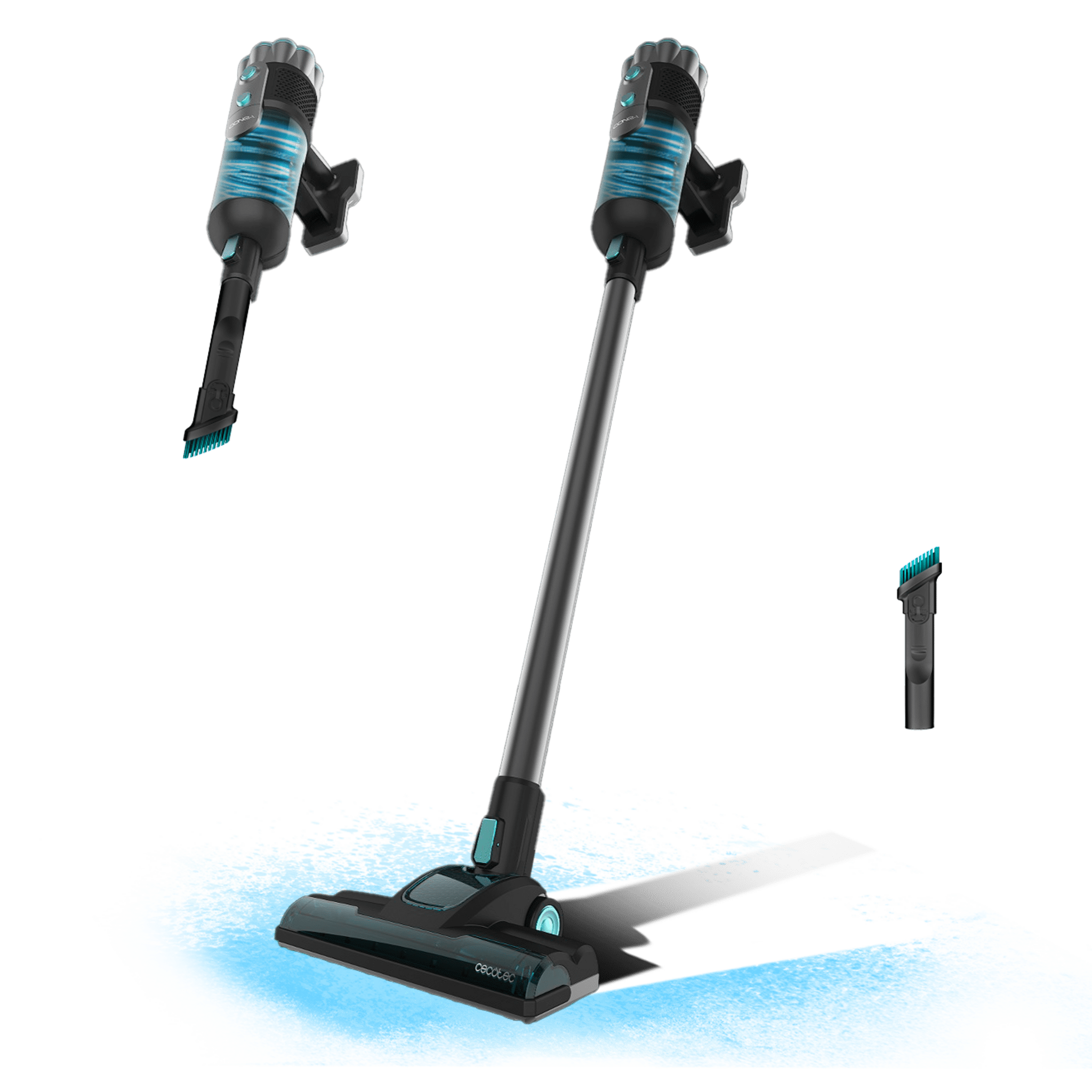 Conga 700 PowerHead Aspirapolvere verticale a fili. Potenza massima di 615 W e grande potere di aspirazione fino a 18 kPa. Serbatoio da 500 ml. Spazzola motorizzata.