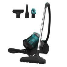 Aspirateur traîneau Conga Rockstar Multicyclonic Plus d'une puissance de 800 W. Multicyclonique sans sac. Capacité maximale du réservoir jusqu'à 2,5 L avec filtration haute efficacité et tube télescopique en métal. Il comprend des accessoires adaptés aux meubles et aux coins qui permettent de nettoyer les zones les plus difficiles. Avec accessoire spécial pour le rembourrage.