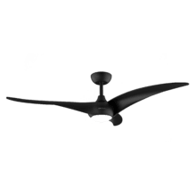 EnergySilence Aero 5295 Black Ventilateur de plafond, avec moteur DC de 40 W, 54 pouces, lampe LED de 15 W, 3 teintes sélectionnables, 3 pales et minuterie programmable.