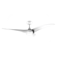 EnergySilence Aero 5295 White Ventilateur de plafond, avec moteur DC de 40 W, 54 pouces, lampe LED de 15 W, 3 teintes sélectionnables, 3 pales et minuterie programmable.