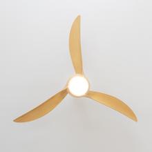 EnergySilence Aero 5295 WhiteWood Deckenventilator, mit 40W DC-Motor, 54 Zoll, mit 15W LED-Licht, 3 wählbare Farbtöne, 3 Flügel, programmierbare Timer.