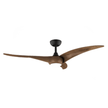 EnergySilence Aero 5295 DarkWood Ventilateur de plafond, avec moteur DC de 40 W, 54 pouces, lampe LED de 15 W, 3 teintes sélectionnables, 3 pales et minuterie programmable.