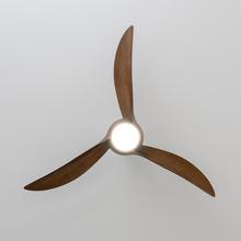 EnergySilence Aero 5295 DarkWood Ventilatore da soffitto, con motore DC da 40W, 54 pollici, con luce LED da 15W, 3 tonalità selezionabili, 3 pale, timer programmabile.