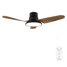 EnergySilence Aero 5200 Light DarkWood Ventilador de techo con motor DC de 40W, 43", luz LED de 22W, 3 tonalidades, 3 aspas, temporizador programable programable, modo winter/summer, 6 velocidades.