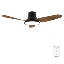 EnergySilence Aero 5200 Light DarkWood Ventilador de techo con motor DC de 40W, 43", luz LED de 24W, 3 tonalidades, 3 aspas, temporizador programable programable, modo winter/summer, 6 velocidades.