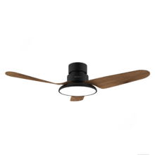 EnergySilence Aero 5200 Light DarkWood Ventilador de techo con motor DC de 40W, 43", luz LED de 22W, 3 tonalidades, 3 aspas, temporizador programable programable, modo winter/summer, 6 velocidades.