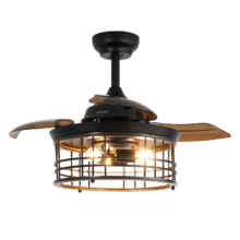 EnergySilence Aero 3600 Invisible Metalic Style Ventilador de techo de diseño con motor DC , con una potencia de 25W y lámpara integrada , con 3 aspas retráctiles , 36 pulgadas , control remoto, 3 velocidades, temporizador y modo winter/summer.