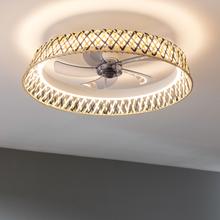 EnergySilence LampAero 610 Natur Design Ventilatore da soffitto di design con motore DC, con potenza di 20W e luce a LED da 45W, con 5 pale da 17 pollici, telecomando, 6 velocità, 3 tonalità di luce disponibili, timer e modalità inverno/estate.