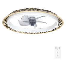 EnergySilence LampAero 610 Natur Design Ventilatore da soffitto di design con motore DC, con potenza di 20W e luce a LED da 45W, con 5 pale da 17 pollici, telecomando, 6 velocità, 3 tonalità di luce disponibili, timer e modalità inverno/estate.