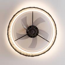 EnergySilence LampAero 600 Black Design Ventilateur de plafond design de 20 W avec moteur DC, lampe LED de 45 W, 5 pales de 17 pouces, télécommande, 6 vitesses, 3 tonalités de lumière disponibles, minuterie et mode Hiver-Été.