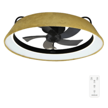 EnergySilence LampAero 600 Green Design Ventilatore da soffitto di design con motore DC, con potenza di 20W e luce a LED da 40W, con 5 pale da 17 pollici, telecomando, 6 velocità, 3 tonalità di luce disponibili, timer e modalità inverno/estate.