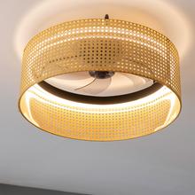 EnergySilence LampAero 600 Beige Design Design-Deckenventilator, mit Gleichstrommotor und einer Leistung von 20W, 40W LED-Licht, mit 5 Flügeln von 17 Zoll, Fernbedienung, 6 Geschwindigkeiten, 3 verfügbare Lichtfarben, Timer und Winter-/Sommermodus.