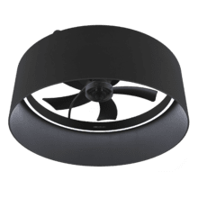 EnergySilence LampAero 650 Black Design Ventilateur de plafond design de 20 W avec moteur DC, lampe LED de 40 W, 5 pales de 17 pouces, télécommande, 6 vitesses, 3 tonalités de lumière disponibles, minuterie et mode Hiver-Été.