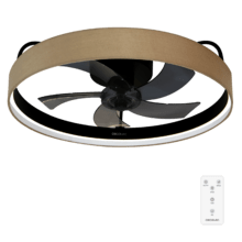 EnergySilence LampAero 650 Beige Design Ventilador de techo de diseño con motor DC y una potencia de 20W , luz LED de 40W , con 5 aspas de 17 pulgadas , control remoto, 6 velocidades, 3 tonalidades de luz disponibles, temporizador y modo winter/summer.