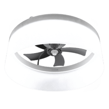 EnergySilence LampAero 650 White Design Ventilador de techo de diseño con un motor DC,  una potencia de 20W y luz LED de 40W , con 5 aspas de 17 pulgadas , control remoto, 6 velocidades, 3 tonalidades de luz disponibles, temporizador y modo winter/summer.