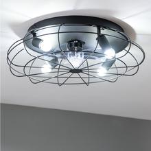 EnergySilence LampAero 600 Iron Design Design-Deckenventilator mit DC-Motor, mit einer Leistung von 20W und integrierter Lampe, mit 5 Flügeln von 11 Zoll, Fernbedienung, 3 Geschwindigkeiten, 3 verfügbare Lichtschattierungen, Timer und Winter/Sommer-Modus.