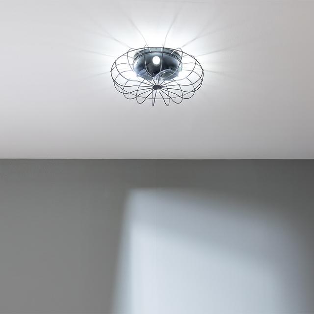 EnergySilence LampAero 650 Iron Design Ventilatore da soffitto di design con motore DC, con potenza di 20W e luce a LED da 45W, con 5 pale da 11 pollici, telecomando, 3 velocità, 3 tonalità di luce disponibili, timer e modalità inverno/estate.