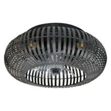 EnergySilen LampAero 600 Natur DarkWood Ventilateur de plafond design avec moteur DC de 20 W, lampe intégrée, 5 pales de 11 pouces, télécommande, 3 vitesses, 3 tonalités de lumière disponibles, minuterie et mode Hiver-Été.