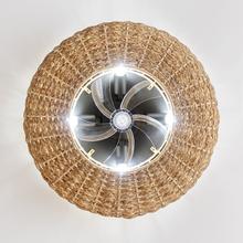 EnergySilence LampAero 650 Natural Wicker Ventilador de techo de diseño con motor DC , con una potencia de 20W y lámpara integrada , con 5 aspas de 11 pulgadas , control remoto, 3 velocidades, 3 tonalidades de luz disponibles, temporizador y modo winter/summer.