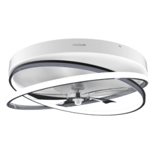 EnergySilence LampAero 600 FlowLight Designer-Deckenventilator mit Gleichstrommotor, mit einer Leistung von 20 W und 40 W LED-Licht, mit 5 17-Zoll-Flügeln, Fernbedienung, 3 Geschwindigkeiten, 3 verfügbaren Lichttönen, Timer und Winter-/Sommermodus.